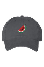 Load image into Gallery viewer, Watermelon Pigment Dyed Cap - Black