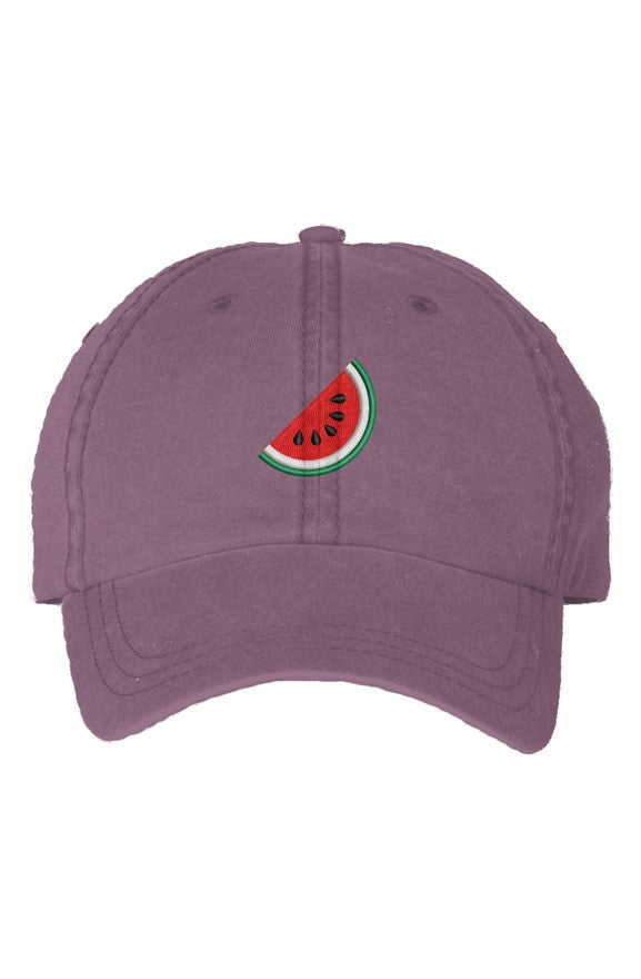 Watermelon Pigment Dyed Cap - Wine